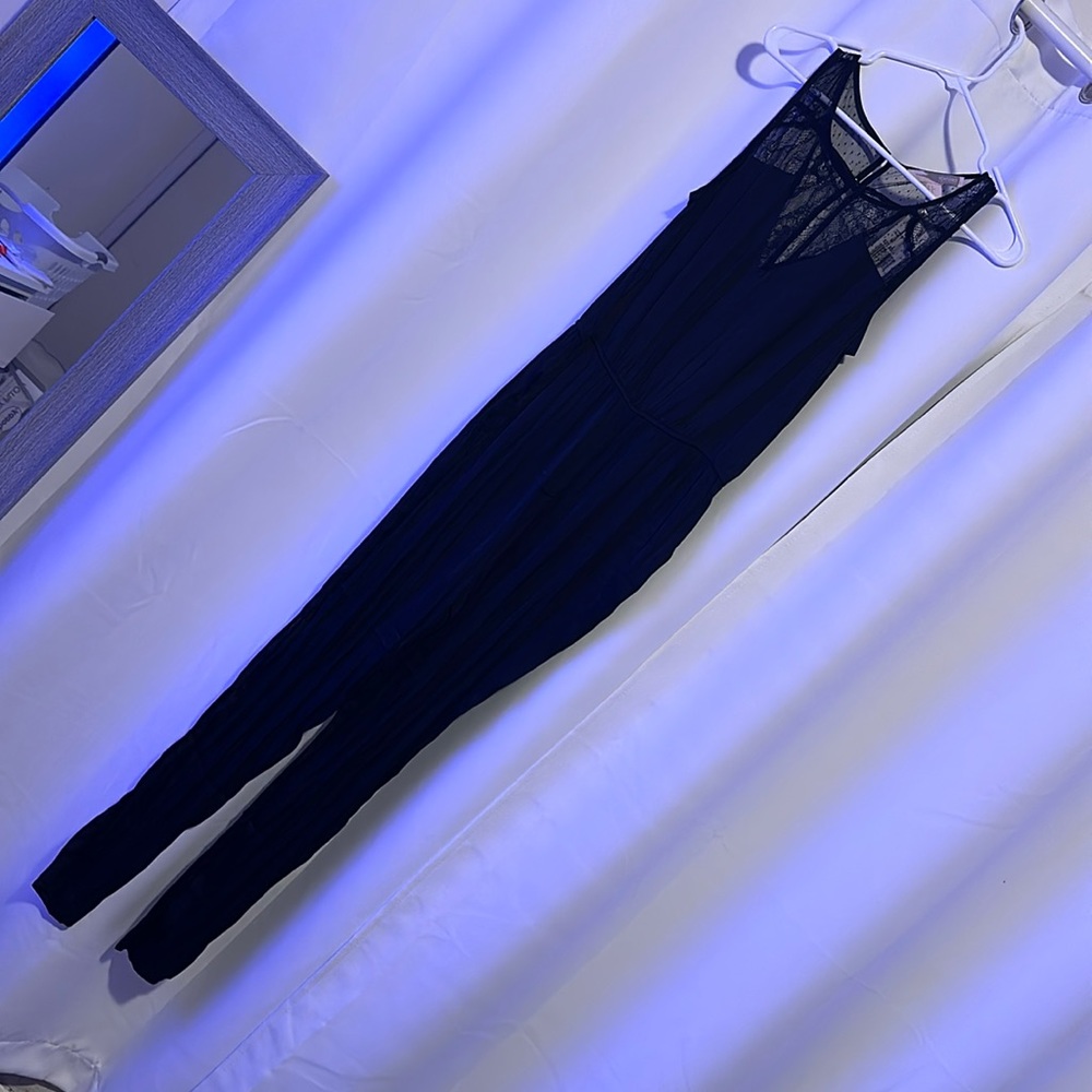 Brand New black lace trim jumpsuit